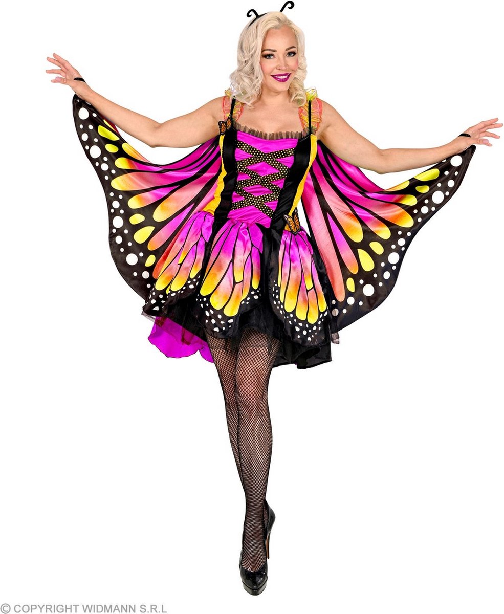 Vlinder Kostuum | Vrij In De Nacht Vlinder | Vrouw | Large | Carnaval kostuum | Verkleedkleding